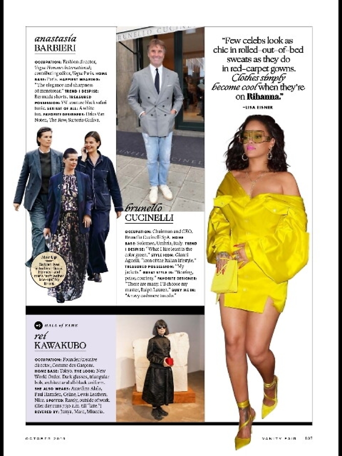 Cucinelli 'best dressed' per Vanity Fair
