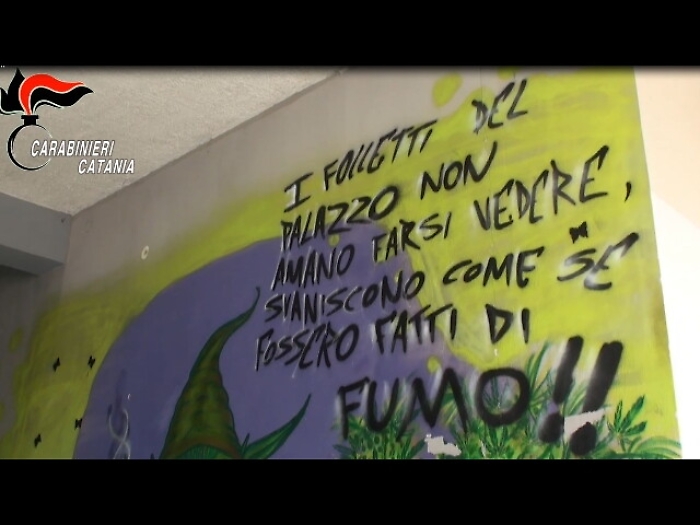 Murale pro droga, cancellato a Catania