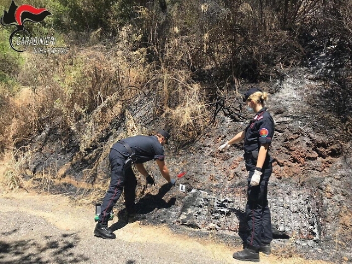 Incendio boschivo, indagati due giovani