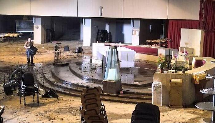 Maltempo Siracusa, allagata la cripta del Santuario della Madonna delle Lacrime