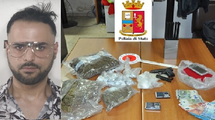 Catania: la marijuana in casa e la pistola nel tombino, arrestato