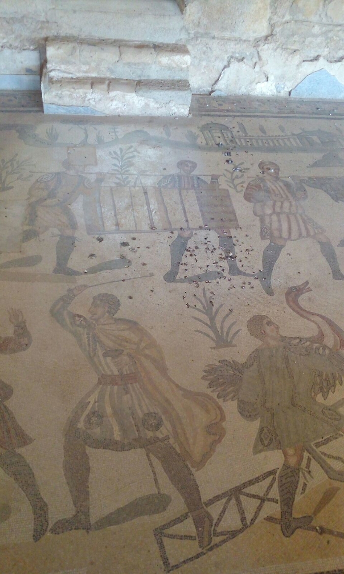 Piazza Armerina, gli splendidi mosaici, patrimonio dell'Umanit&agrave;, deturpati da escrementi