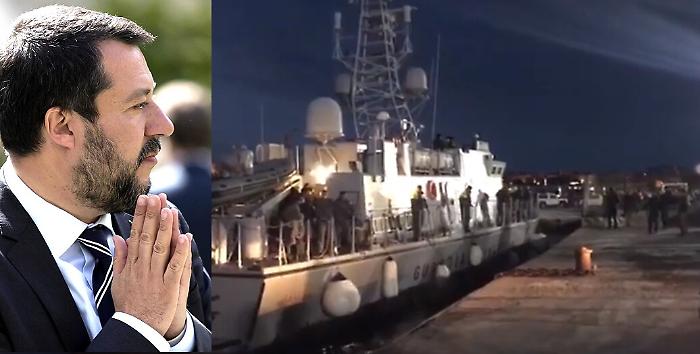 Migranti a Lampedusa,  Salvini: &laquo;Rispediremo a casa tutti i migranti sbarcati&raquo;