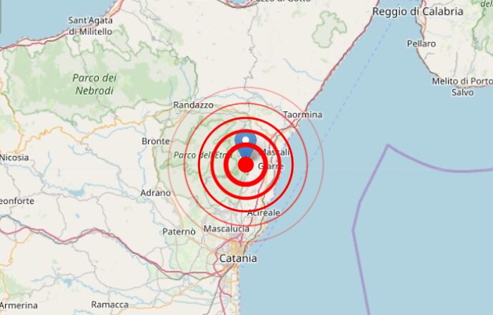 Terremoto nella notte sull'Etna, scossa di magnitudo 3.3 in territorio di Milo