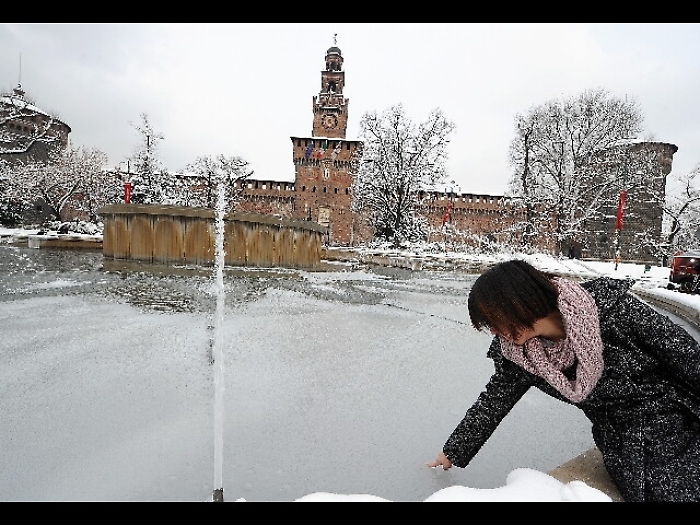 Milano nella morsa del freddo