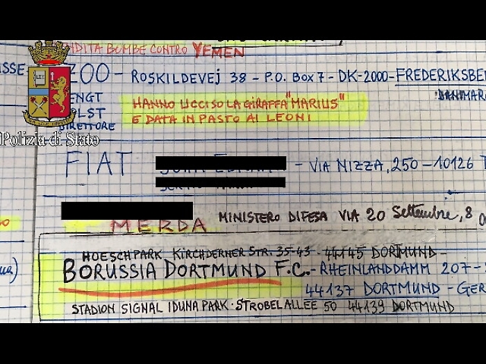 Minacce a vip: autori 71enne e compagna