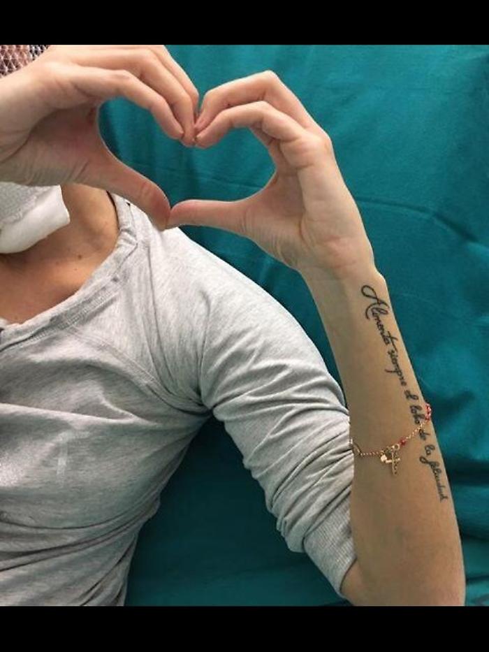 Sfregiata con acido, 'grazie di cuore'