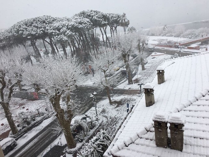 Nevicata a Ventimiglia,l'ultima nel 1985