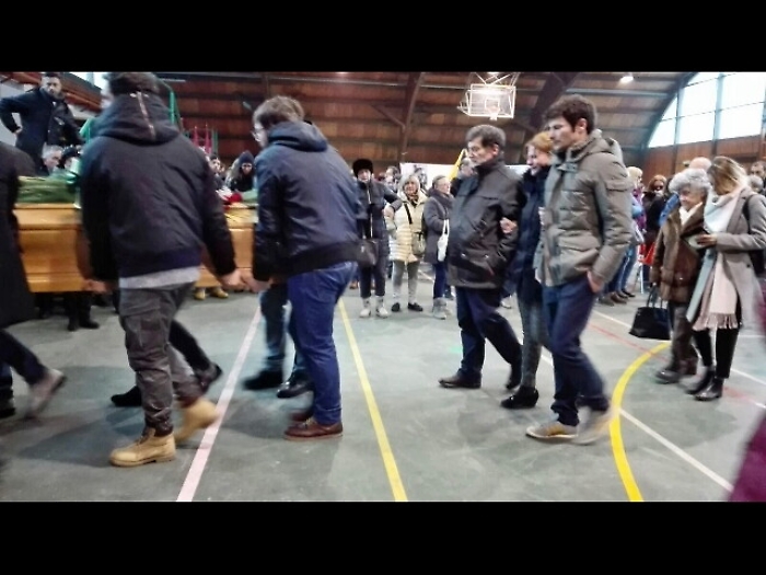 Rigopiano, funerali Emanuele a Pioraco