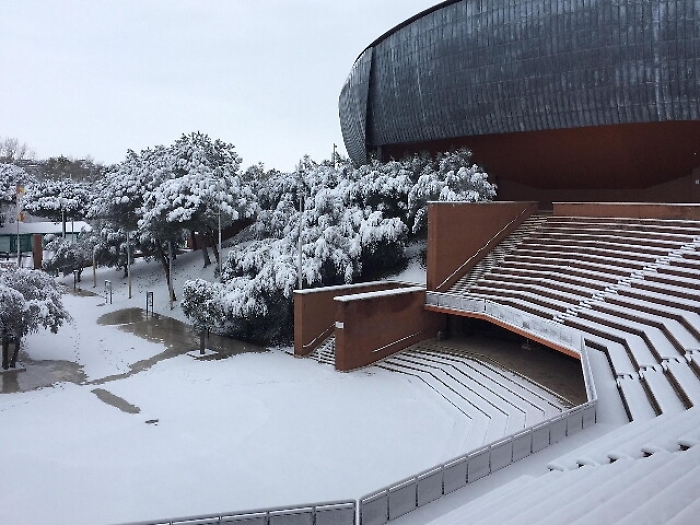 Auditorium parco musica sotto la neve