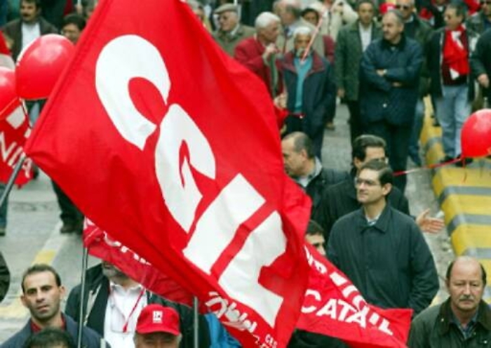 Manifestazione Cgil per Calcestruzzi Belice