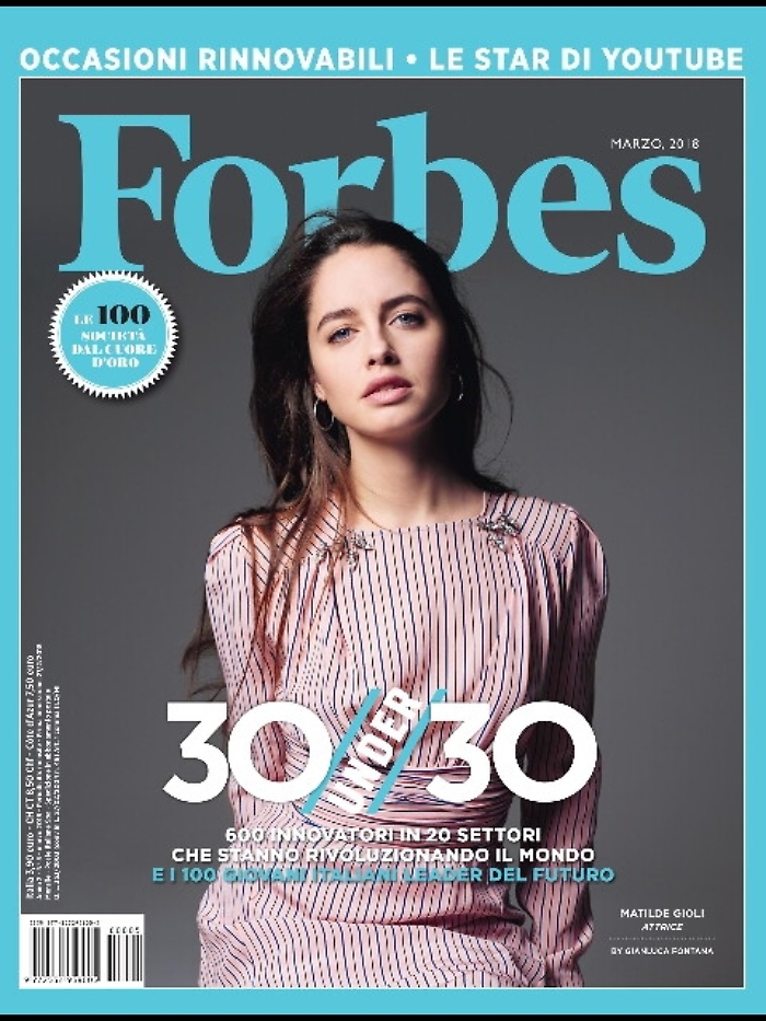 Matilde Gioli su copertina Forbes Italia