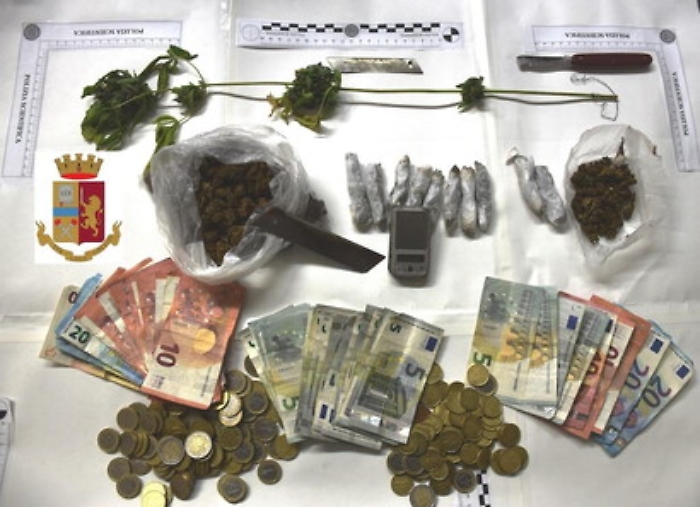 Niscemi: giovane arrestato dalla Ps, deteneva 80 grammi di marijuana