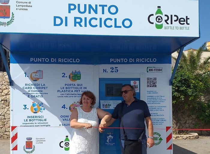 Lampedusa e Coripet: le bottiglie di plastica usate si trasformano in sconto sulla Tari