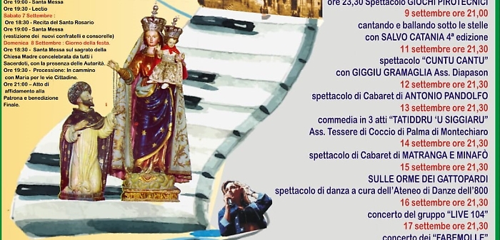 Palma di Montechiaro: al via i festeggiamenti in onore della Patrona