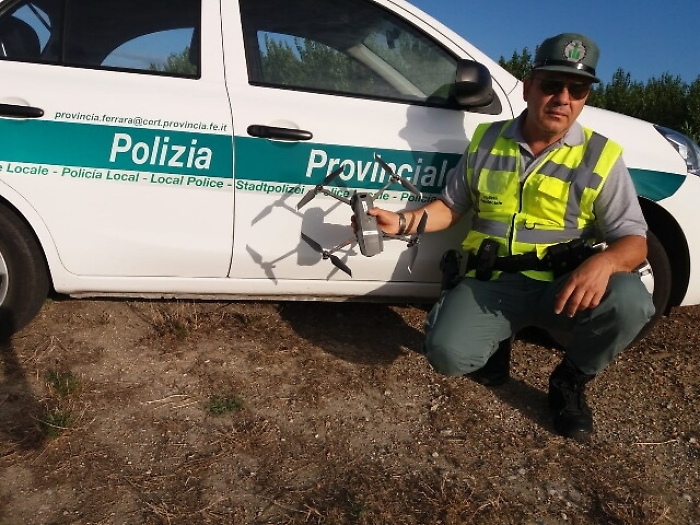 Cacciatore 'multato' da un drone