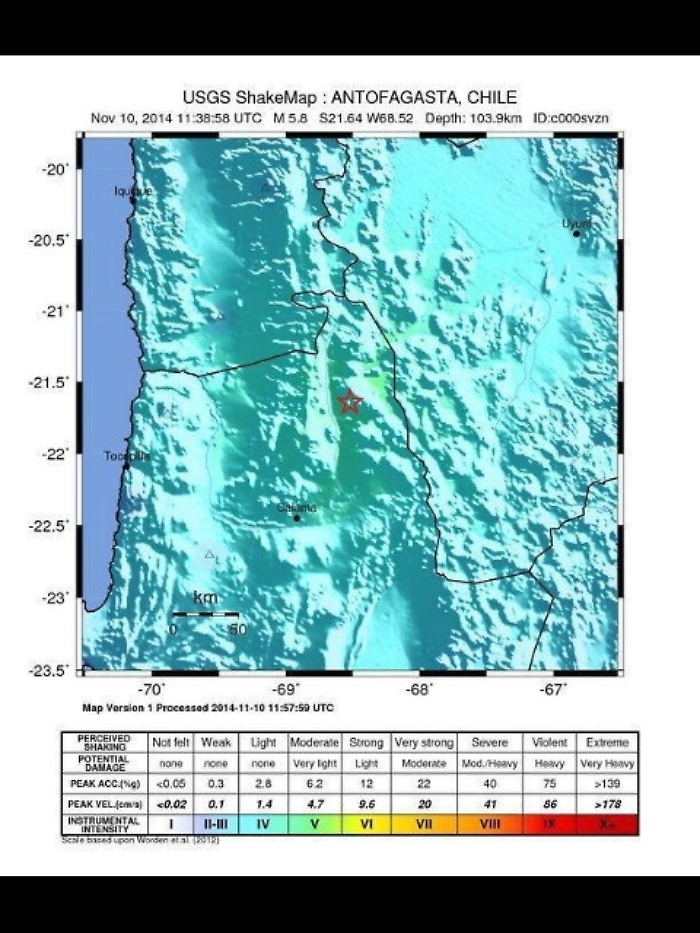 Terremoti: scossa magnitudo 5,5 in Cile