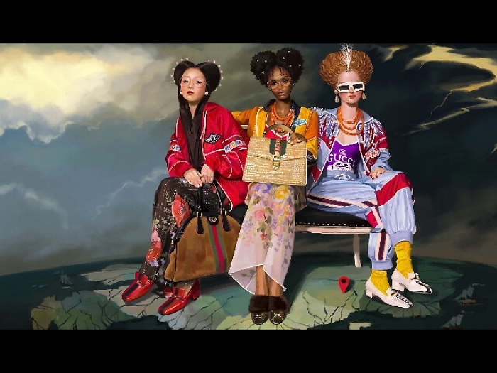 Illustratore Monreal firma adv Gucci