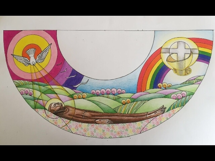 Papa ad Assisi:Infiorata 130metri quadri