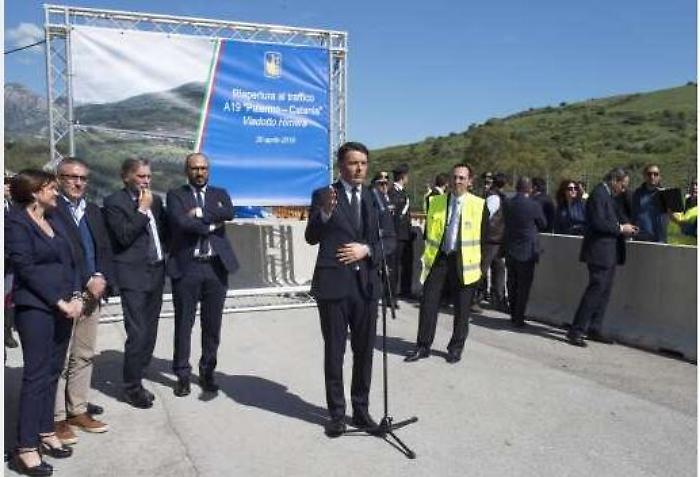 &laquo;Non siamo qui per inaugurare ma per riaprire&raquo; Premier al viadotto Himera: &laquo;Mai pi&ugrave; crolli&raquo;