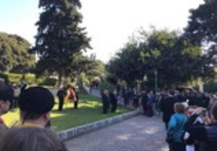 Celebrazioni 25 aprile, corona di fiori al Giardino Inglese di Palermo