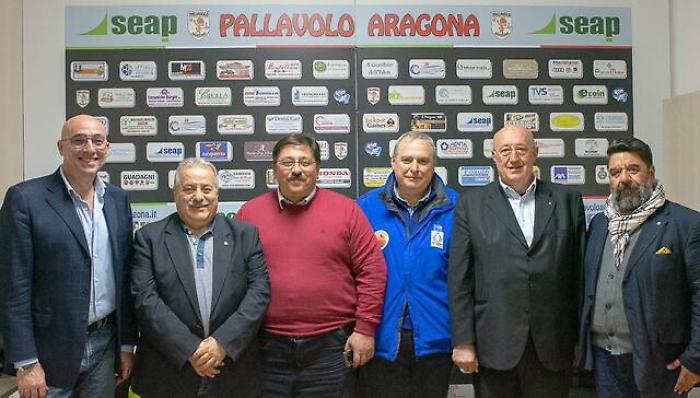 I vertici della Fipav ieri ad Agrigento in occasione del match della Seap