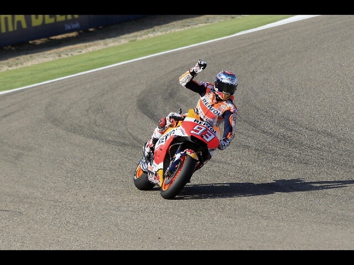 Moto: Aragon, Marquez 1/o nel warm up