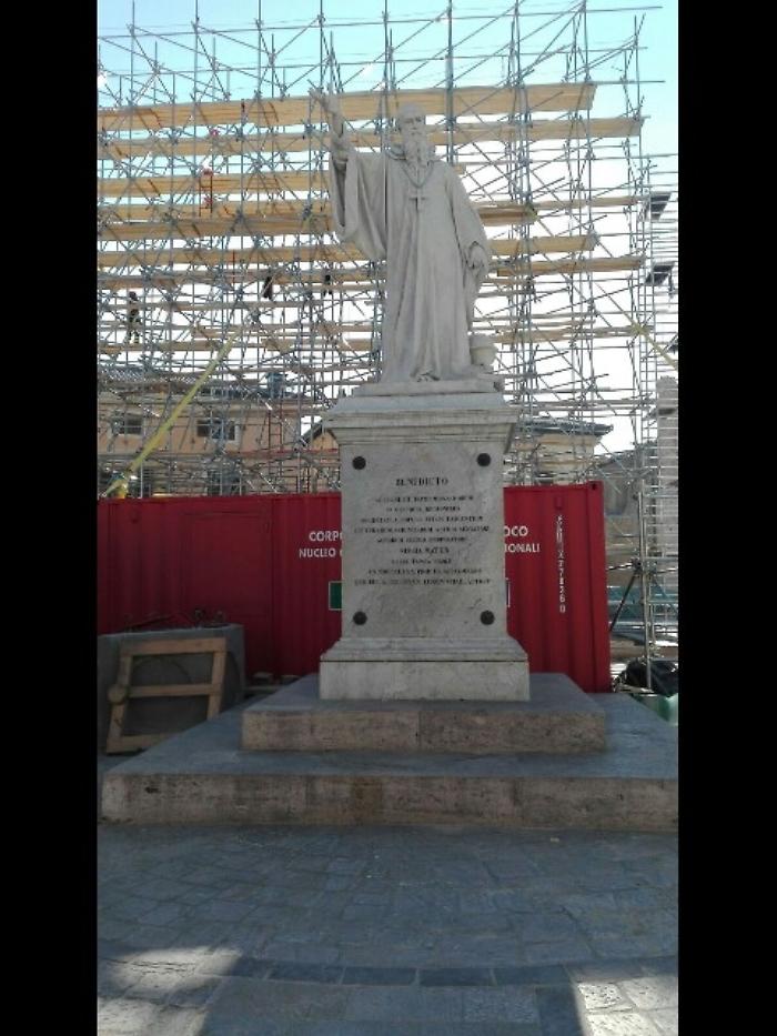 Messa sicurezza campanile chiesa Norcia