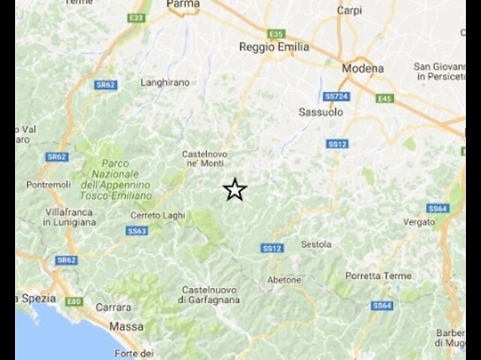Terremoto di 4.0 sull'Appennino Reggiano