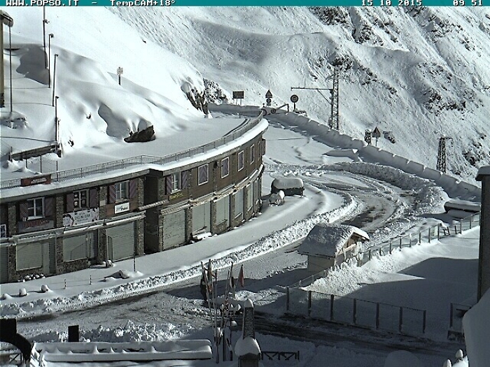 Chiuso passo Stelvio da Trafoi