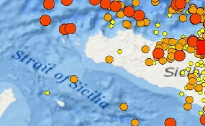 Terremoti nel canale di Sicilia, &egrave; in corso una sequenza