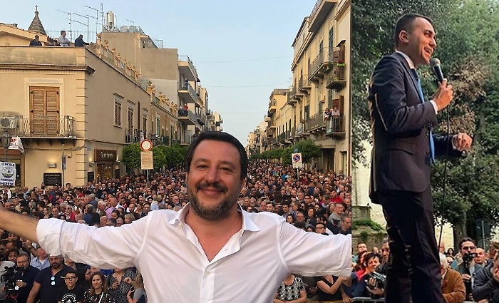 Liberazione, bagno di folla per Salvini in Sicilia e con Di Maio cresce tensione