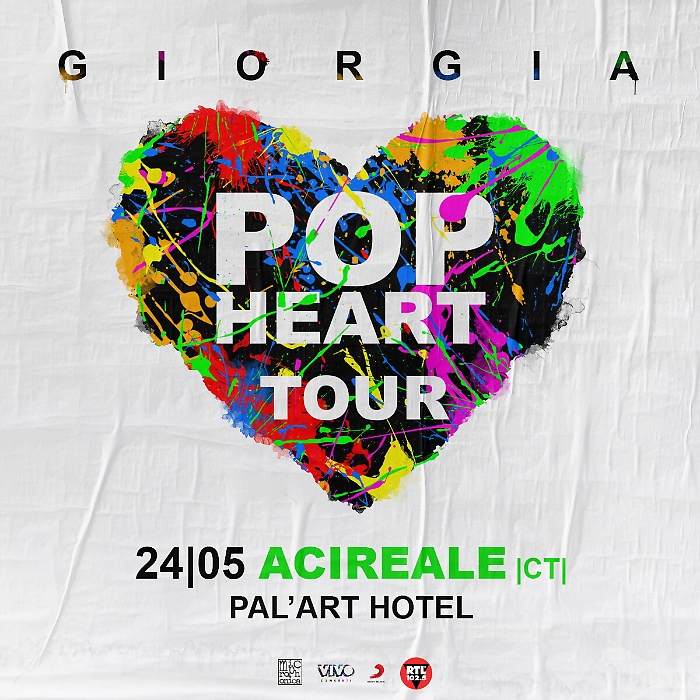 Il "Pop Heart" di Giorgia al Pal'Art di Acireale