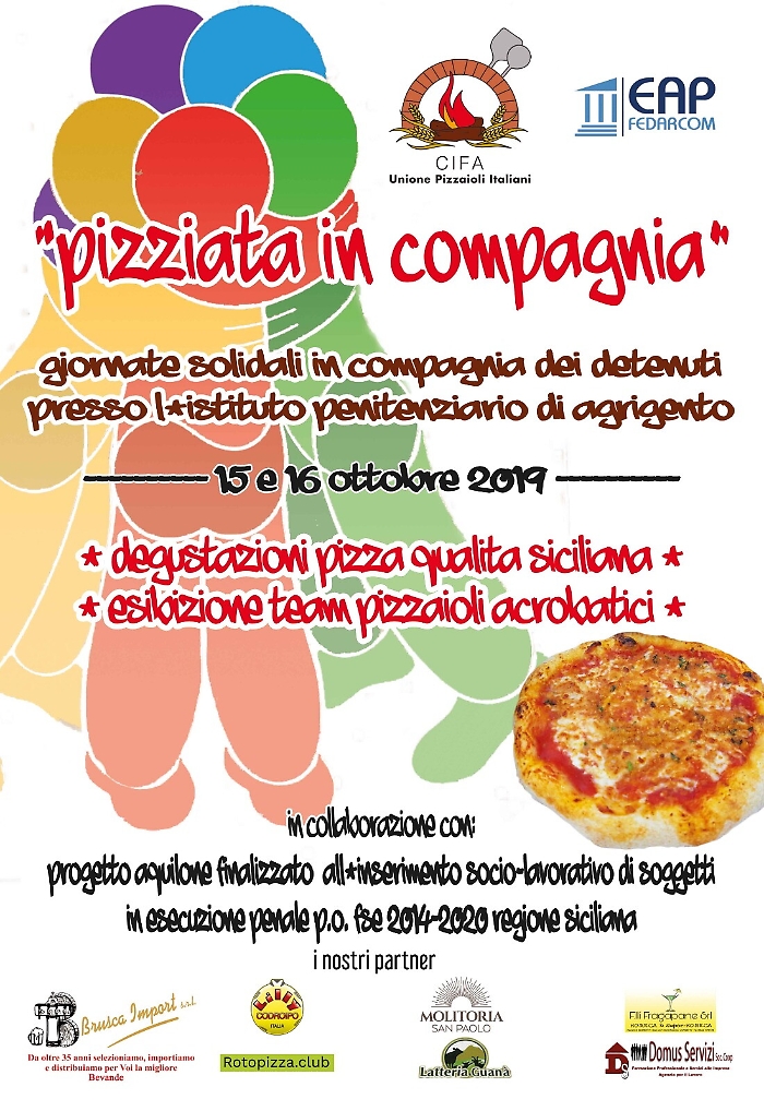 Pizziata in compagnia al carcere Petrusa di Agrigento