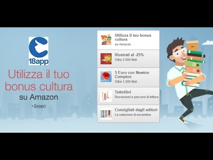 Bonus 18enni, anche Amazon partecipa