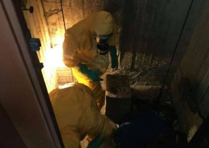 Cadavere nel vano ascensore recuperato dai vigili del fuoco