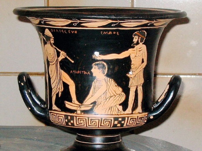 Il vasaio di Gela che riproduce i capolavori greci