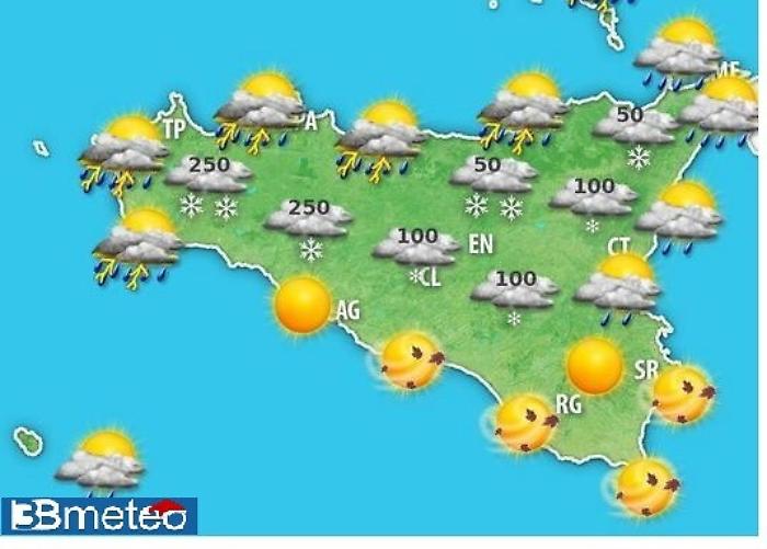 In arrivo un'Epifania "gelata", non escluso qualche fiocco di neve a Trapani, Palermo, Messina e Catania