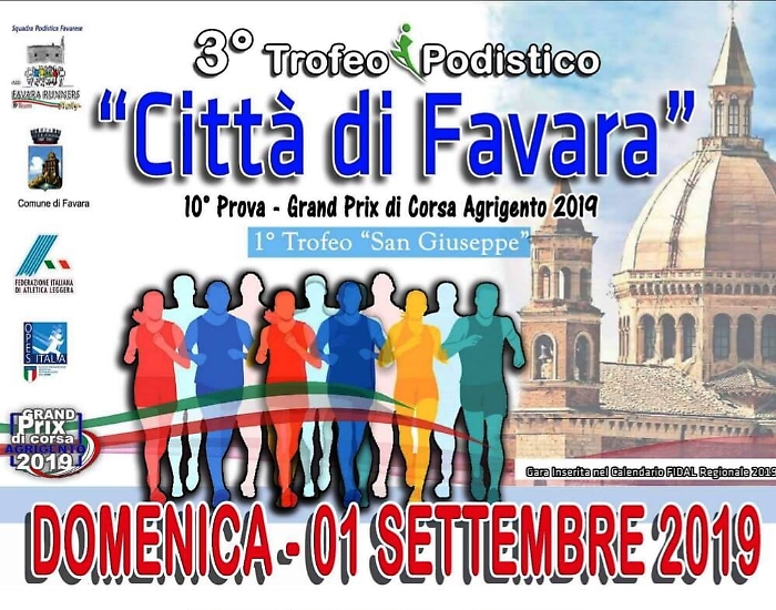Tutto pronto per il 3&deg; Trofeo podistico citt&agrave; di Favara