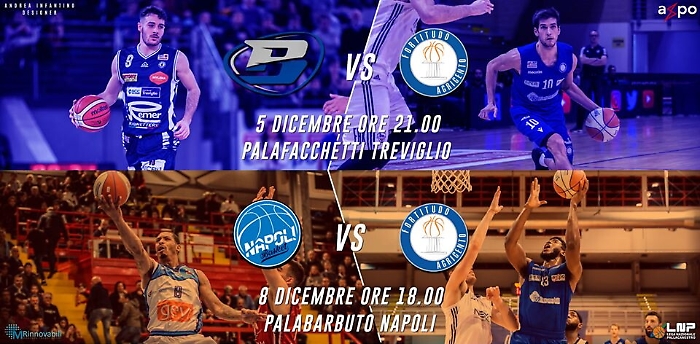 Basket A2 maschile: si recupera domani Treviglio-Fortitudo Agrigento