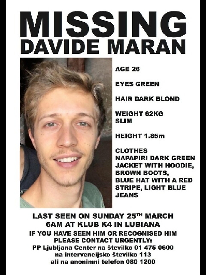 Scomparso Lubiana, forse finito in fiume