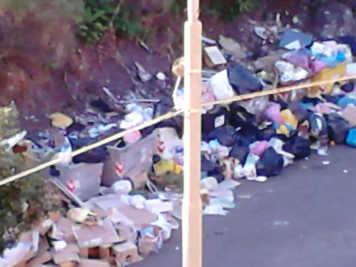 Discarica abusiva in via Borgese a Catania