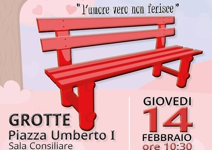 A Grotte s'inaugura la panchina rossa