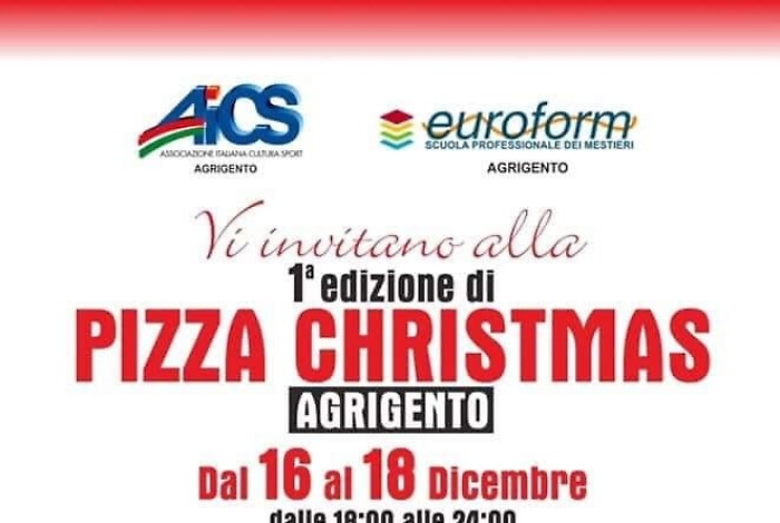 L'Aics di Agrigento presenta la prima edizione della "Pizza Christmas Agrigento 2019"