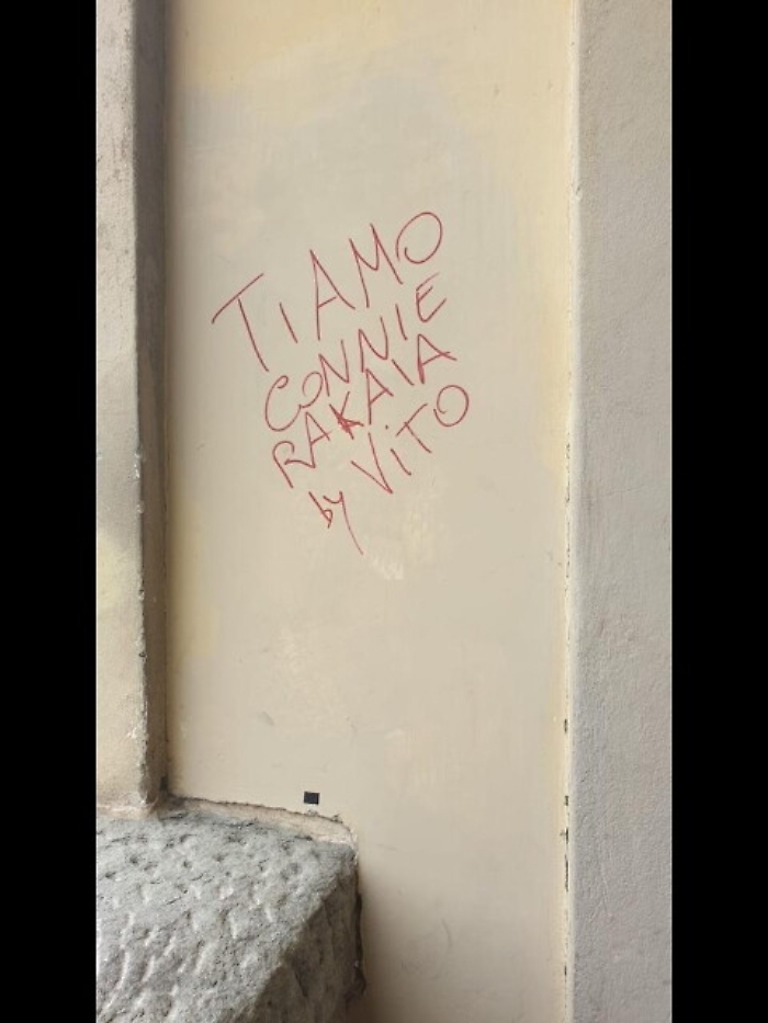 Denunciato autore scritte sul Vasariano
