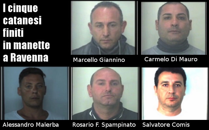 Trasferte a Ravenna con rapina in manette cinque banditi catanesi