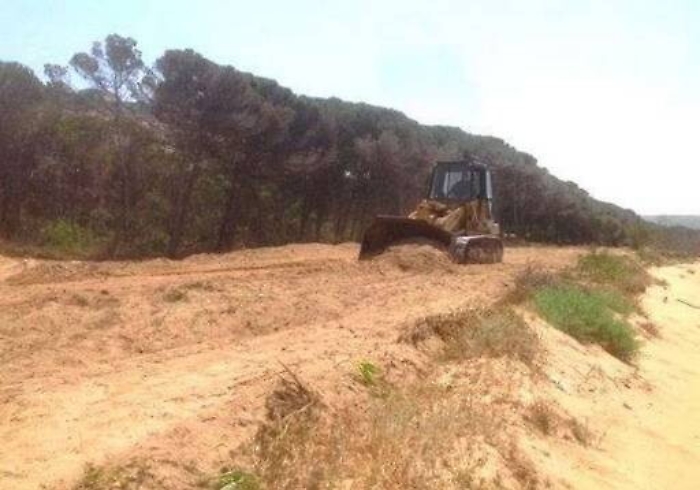 Agrigento, ruspa sbanca duna e boschetto sulla spiaggia di Eraclea per fare ristorante