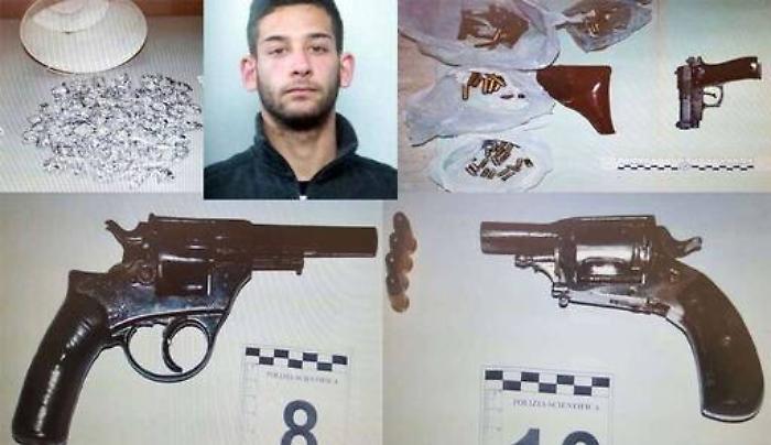 Catania, due chili di &ldquo;erba&rdquo; e tre pistole in garage: un arresto