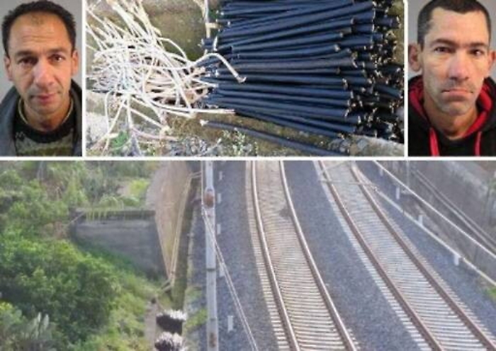Due ladri di rame presi dalla Polfer sulla linea ferrata Catania Messina