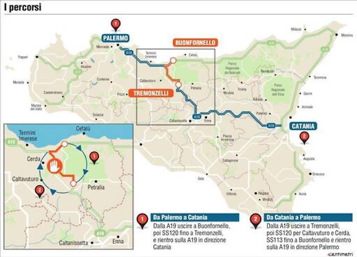 I percorsi alternativi fra strade strette, irte e tortuose